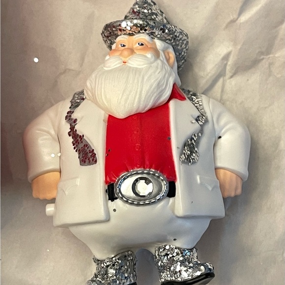 Hallmark ornament, Rhinestone Santa, batteries in box.  New. - Picture 7 of 7